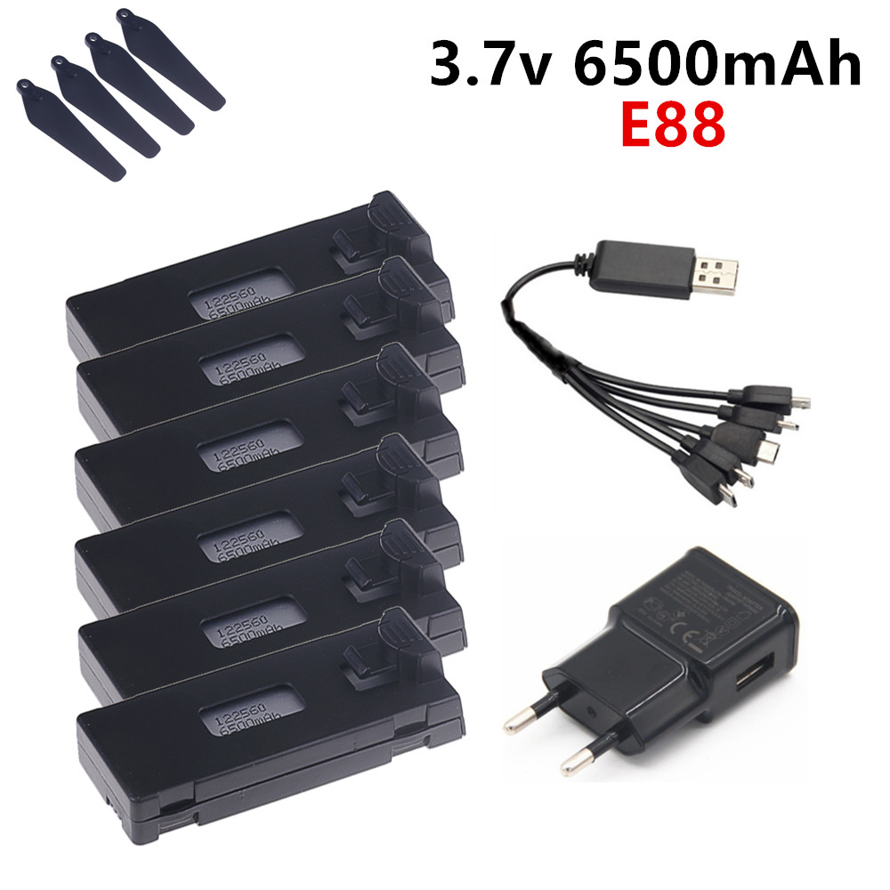 Drone Rc E88 Pro - 3,7 V 6500 mAh Lipo Batterie