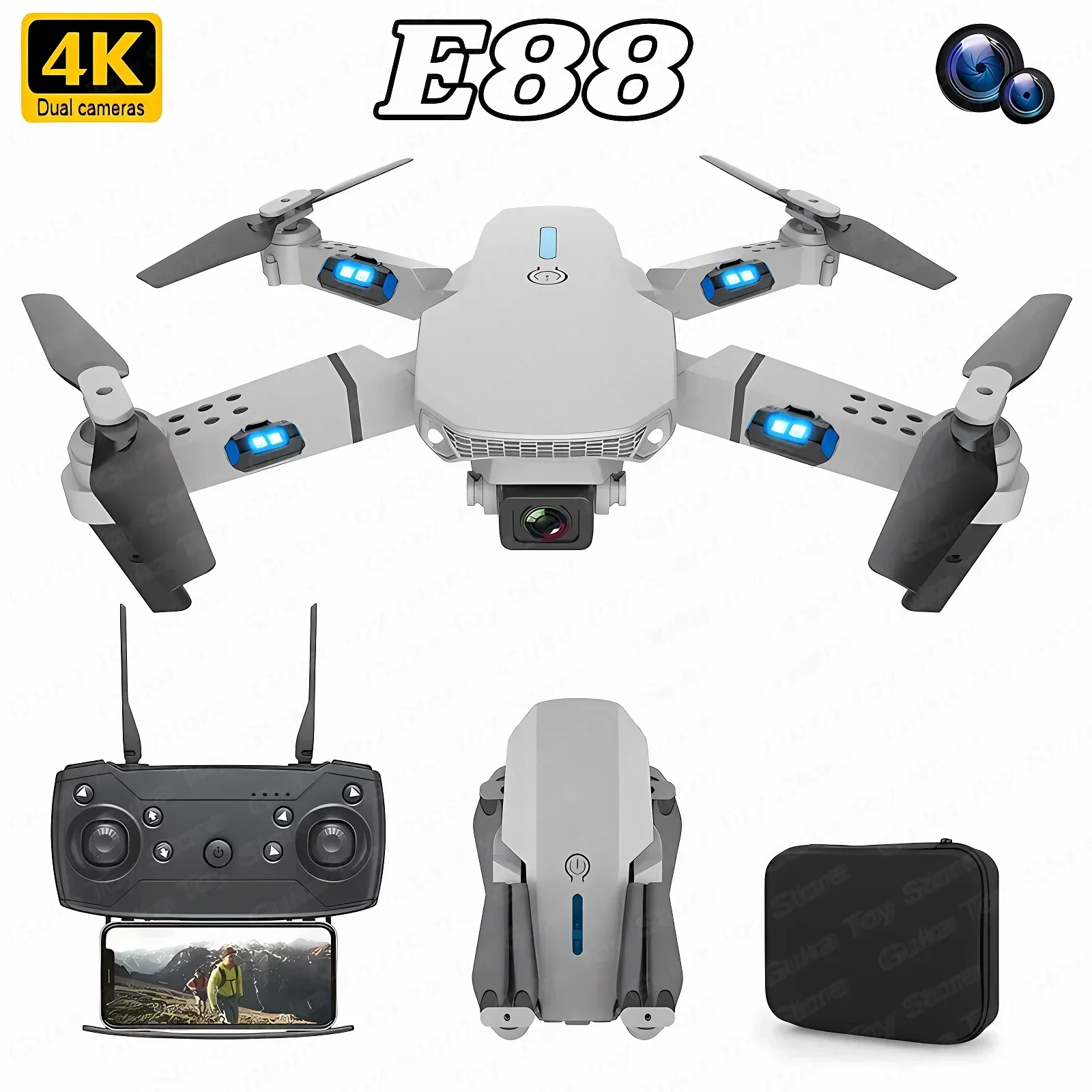 Drone Rc E88 Pro - E88 Pro WIFI FPV Drohne Weitwinkel