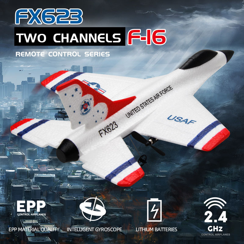 Rc Wing Glider - Neue Fx623/F16 RC Flugzeug Zwei Kanal