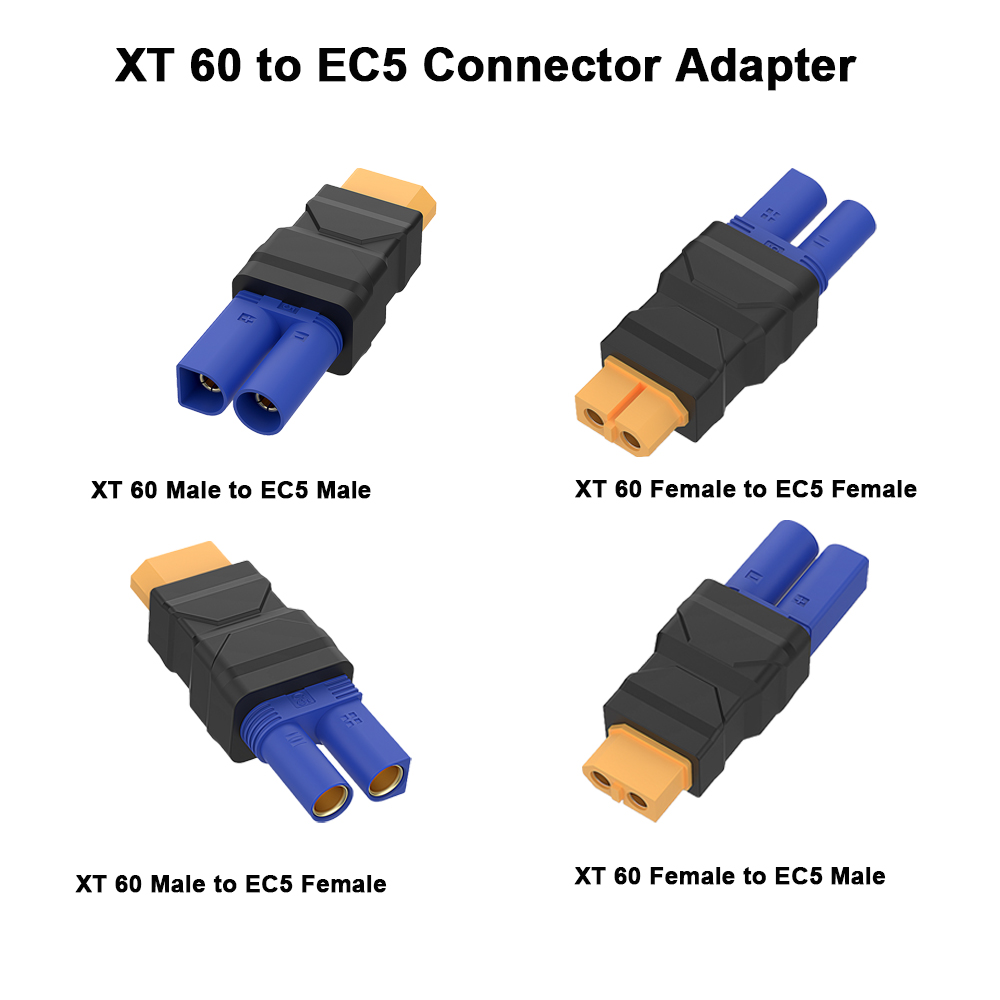 Drone Rc Car Hybrid - XT60-Stecker EC5, XT60-zu-EC5-Verlängerungskabel-Anschluss, Kabellose Steckverbinder RC-Batterieadapter
