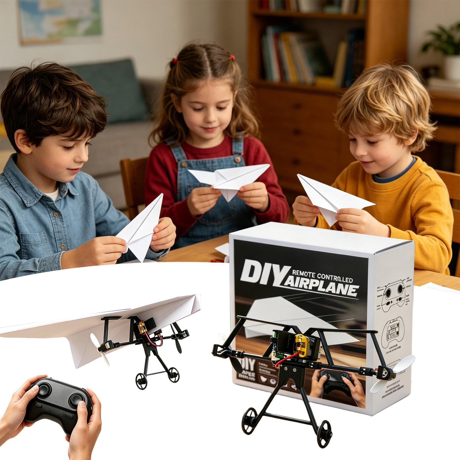 Flight Controller - DIY RC Papierflugzeug-Bausatz Flugzeugspielzeug mit Gyro-Stabilisator