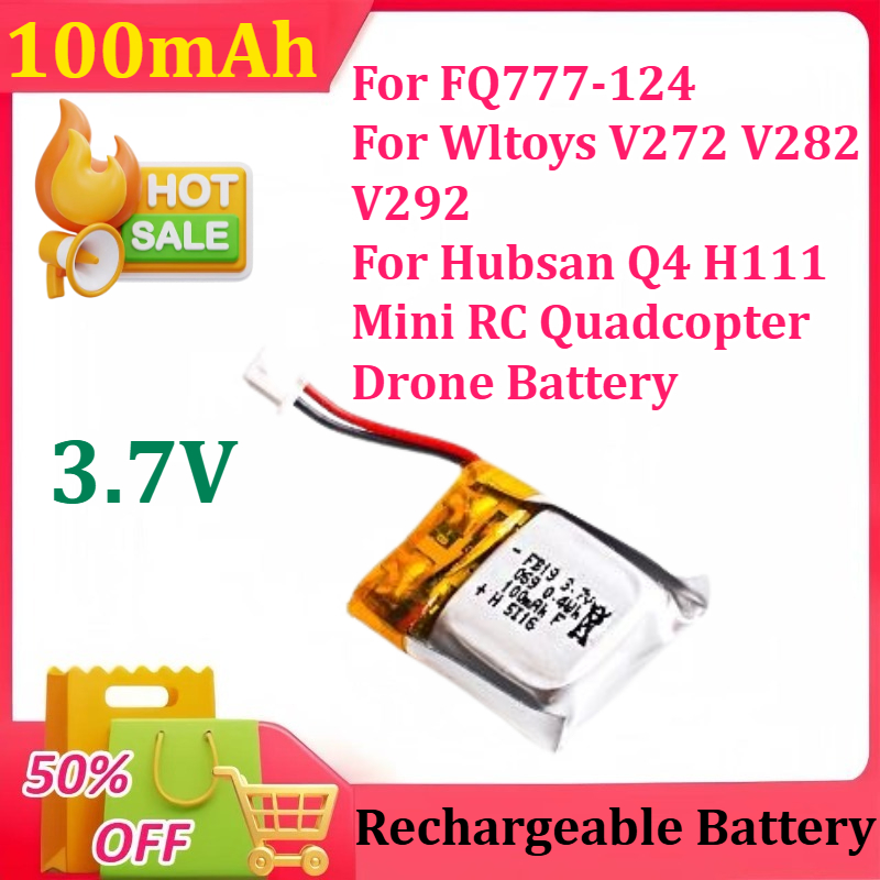 Drone Fq777 Rc Quadcopter - 3,7 V 100 mAh Lipo Batterie