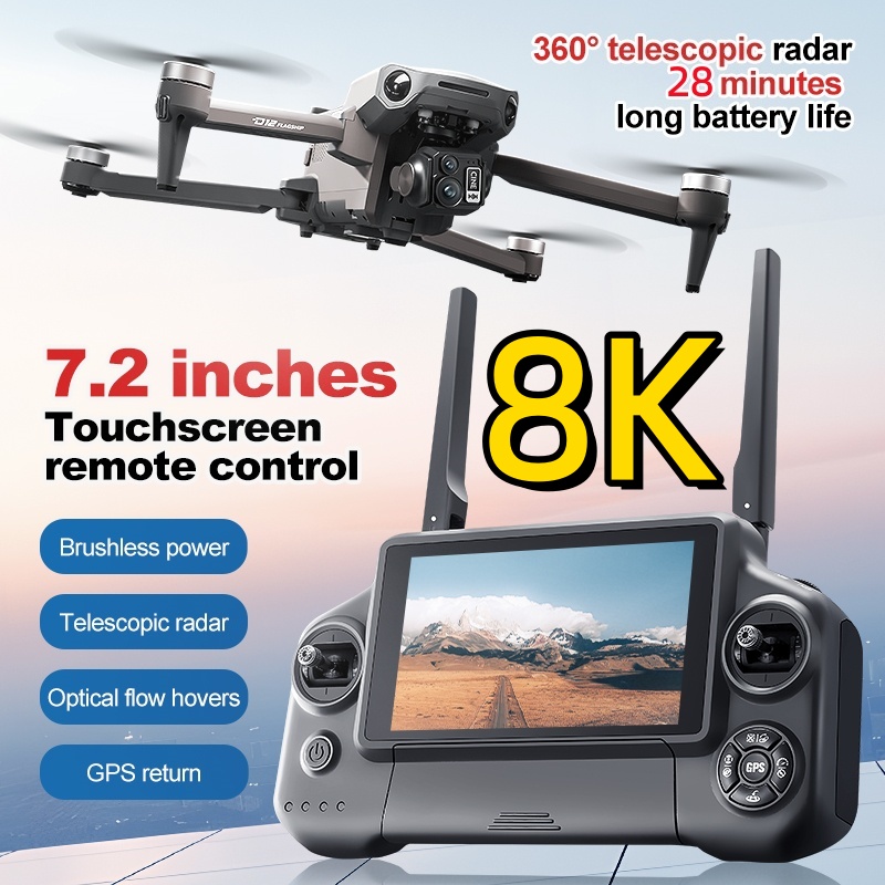 8K 3-Achsen-Gimbal Bürstenlose – Drone Rc With Screen Bewertung und Preis