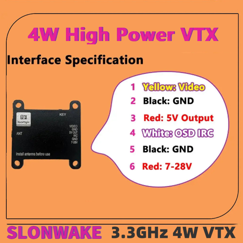 SLONWAKE FPV 3.3G 16CH 4000mW  – Drone Rc Controller And Receiver Bewertung und Preis