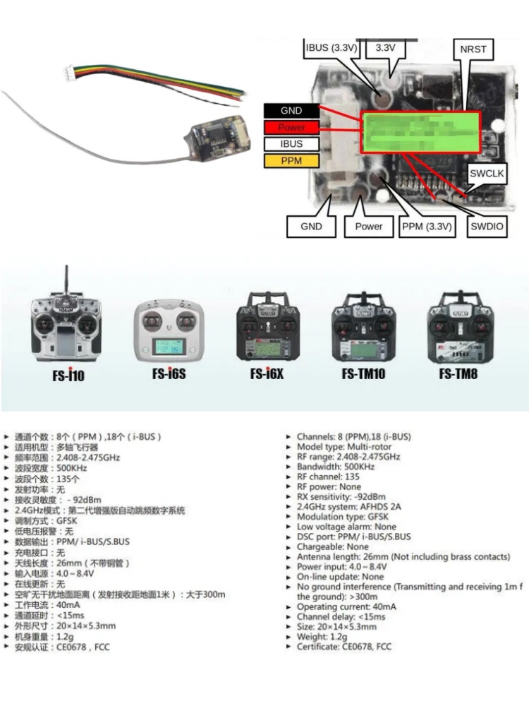 Flysky FS-8A 8CH 18CH Mini-Emp – Drone Rc Controller And Receiver Bewertung und Preis