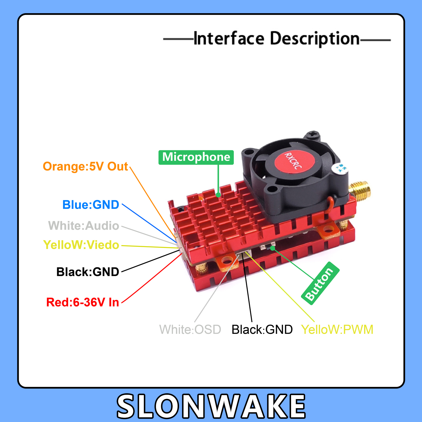 SLONWAKE 5,8G 2W VTX FPV 1800T – Drone Kf Rc Bewertung und Preis