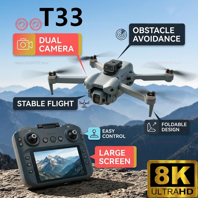 2026 Neue T33 RC-Drohne mit 8K – Drone Rc Foldable Bewertung und Preis