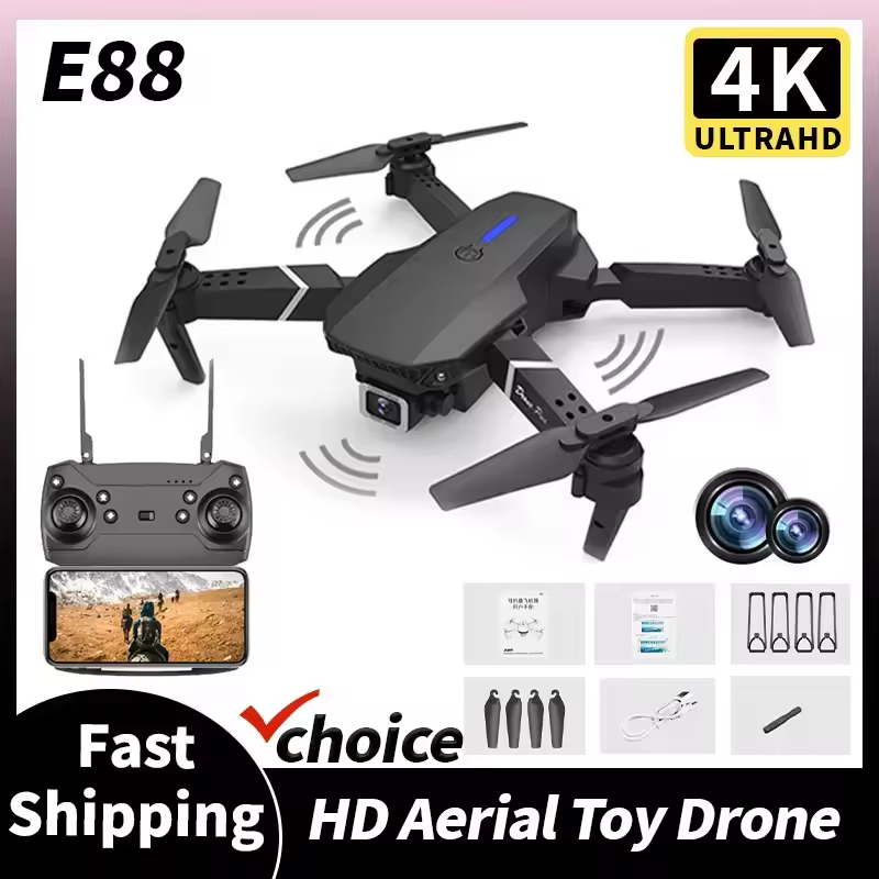 2026 Neue E88 Pro RC-Drohne 4K – Drone Rc E88 Pro Bewertung und Preis
