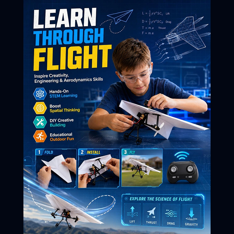 RC Papierflugzeug-Bausatz mit  – Drone Rc Foldable Bewertung und Preis